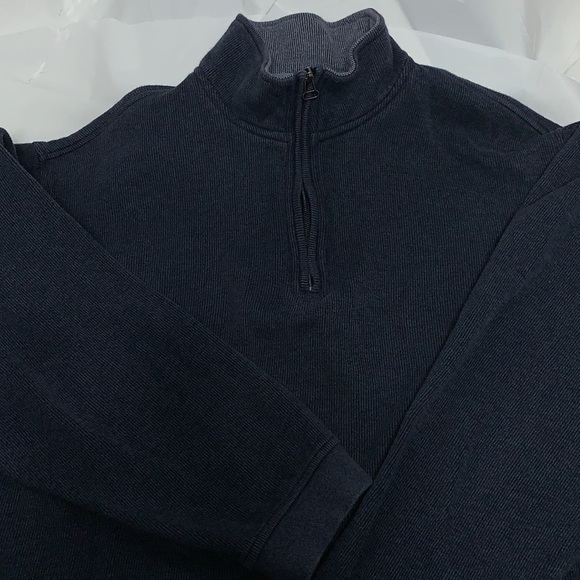MEN’S Izod Medium Blue Quarter Zip Sweater Size Medium - Picture 1 of 4